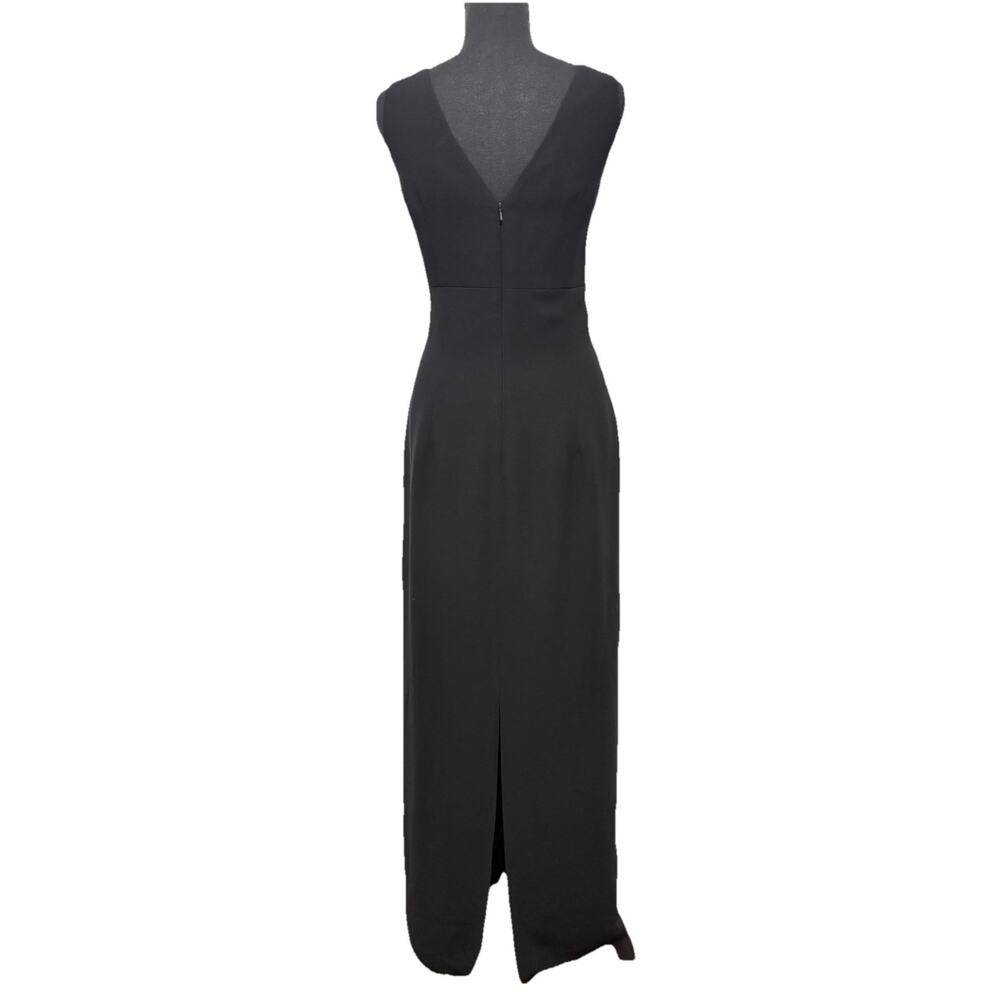 Maggy London Black Embroidered Floral Sleeveless Maxi Dress Size 10 - Picture 2 of 10